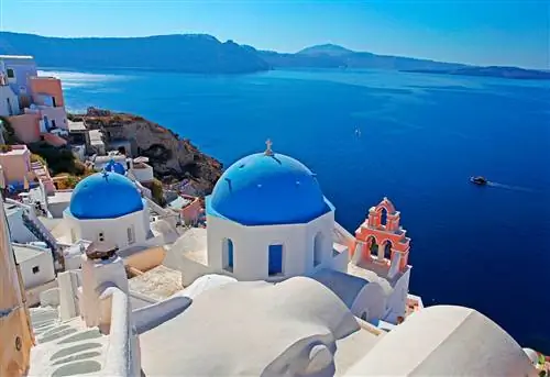 Санторини в Греции