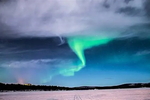 северное сияние в Финляндии