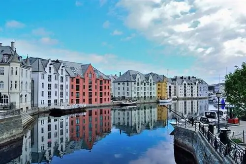 Вид на Аллесунн в Норвегии