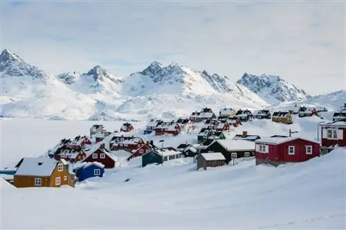 Зимний пейзаж Тасиилак в Гренландии