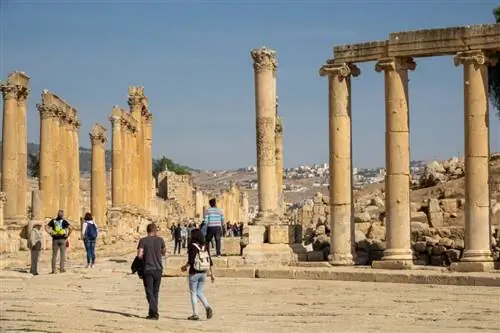 Посещение руин Джераша в Иордании.