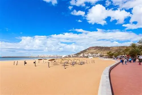 Вид на пляж Агадира