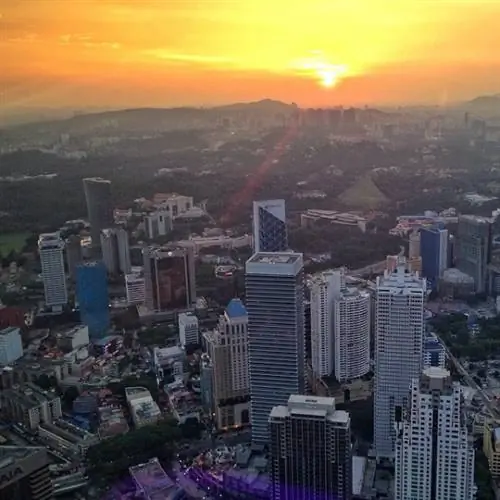 Вид на закат с башни KL
