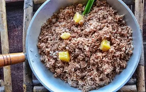 Органический красный рис с камоте