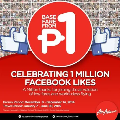 Промоакция по базовому тарифу AirAsia Philippines P1.00 Промоакция по базовому тарифу AirAsia Philippines P1.00
