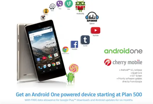 Смартфоны Android One будут предлагать SMART и SUN Cellular