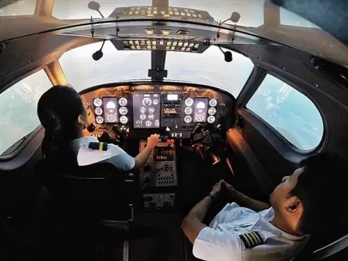 Внутри авиасимулятора