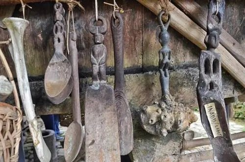 Кухонная утварь Ифугао в этнической деревне Банауэ