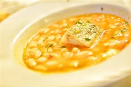 белая фасоль с треской