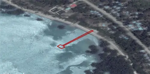 Вид с воздуха на рыбный заповедник Молополо с Google Maps.