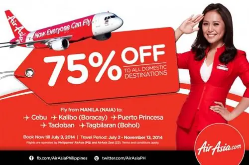 Распродажа мест AirAsia во все направления на Филиппины