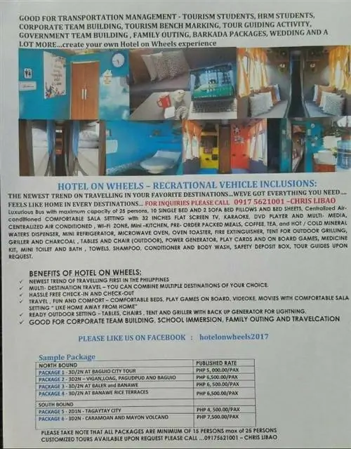 Пакеты, которыми вы можете воспользоваться. [Изображение предоставлено: ОТЕЛЬ на колесах / Facebook]