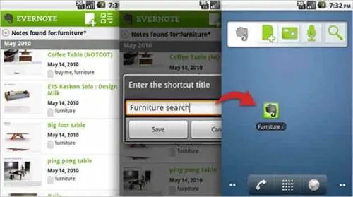 Приложение EverNote для Android