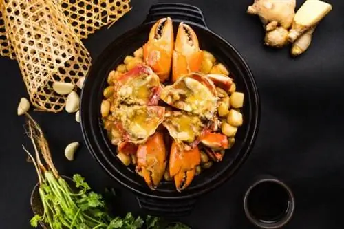 Запеченная самка грязевого краба