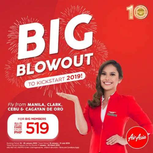 1,9 миллиона промо-мест разыграно у AirAsia Philippines 1,9 миллиона промо-мест разыграно у AirAsia Philippines
