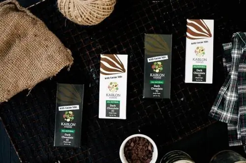 Плитки темного шоколада от Kablon Farms