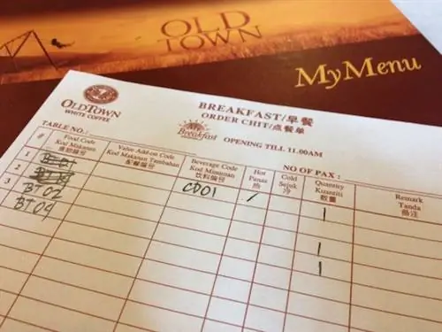 Меню и карта заказа