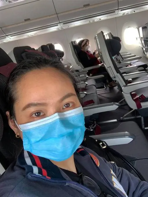 Соблюдение социального дистанцирования на борту самолета.