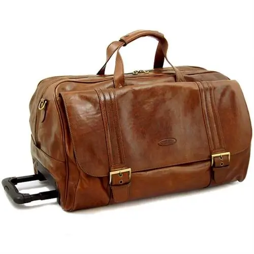 Кожаная сумка на колесиках от Holdall