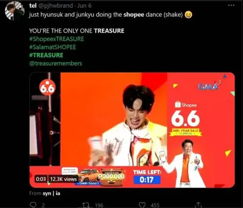 Treasure исполняют свою версию Shopee Shake