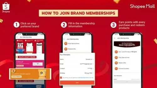 Как присоединиться к членству бренда Shopee