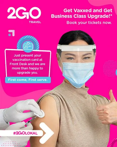 2GO Travel предлагает бесплатное повышение класса проживания полностью вакцинированным пассажирам