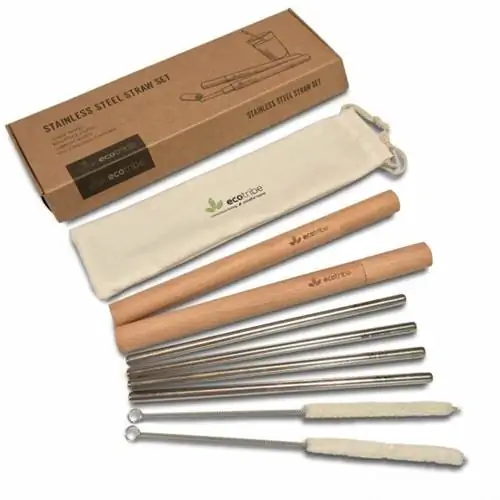 Ecotribe Набор многоразовых соломинок из нержавеющей стали