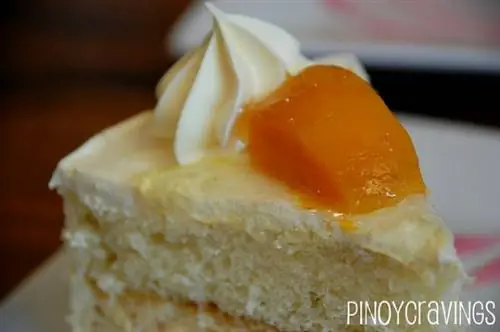 Кусочек манго-торта