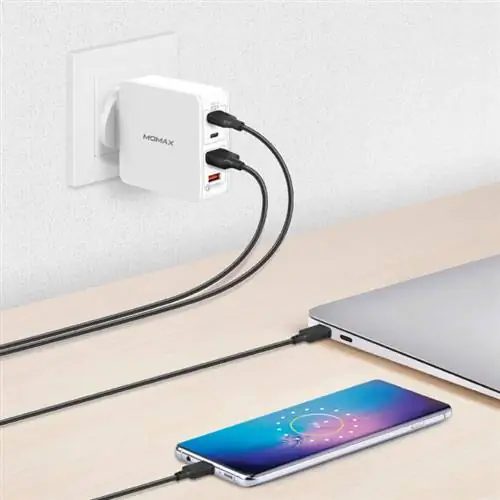 MOMAX One Plug, 66 Вт, 4-портовое зарядное устройство типа C