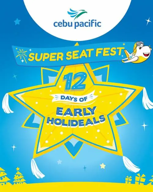 Двенадцать дней ранних праздников с Cebu Pacific Super Seat Fest