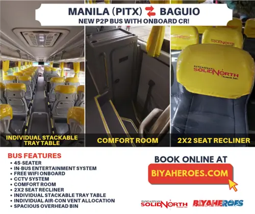 Прямой автобус премиум-класса до города Багио через Pangasinan Solid North Transit
