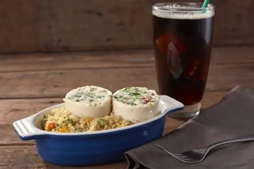 Яичный белок Soud Vide с кускусом и киноа