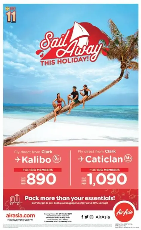 AirAsia добавляет рейсы из Кларка в Калибо и Катиклан