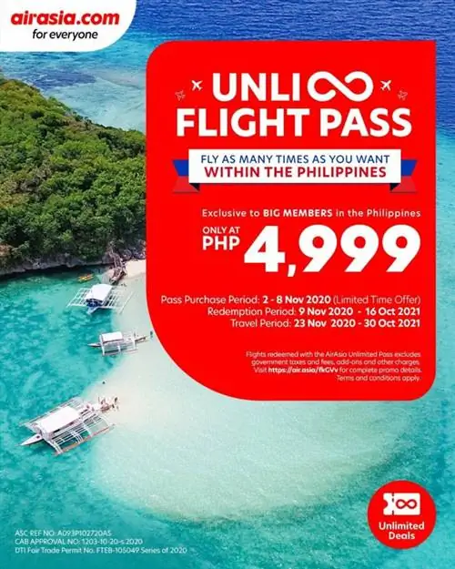 Пропуск на рейс airasia UNLI