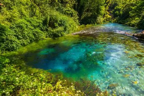 Бирюзовый весенний Голубой глаз в Албании, фото через Depositphotos Бирюзовый весенний Голубой глаз в Албании, фото через Depositphotos