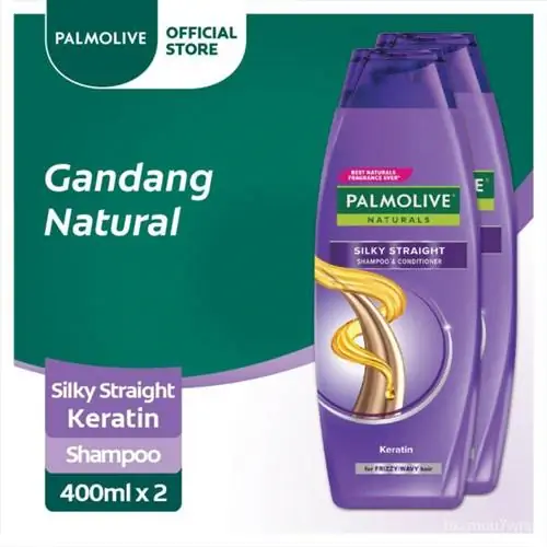 Palmolive Naturals Silky Straight Шампунь с кератином, 400 мл, упаковка из 2 шт.