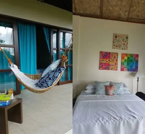 Уютный домик на Airbnb в Лукбане, окруженный деревьями