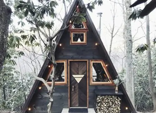 Дом с А-образным каркасом Airbnb в Суоннаноа, Северная Каролина