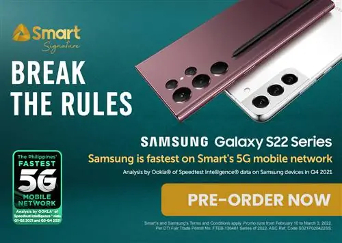Испытайте самую быструю мобильную сеть 5G в PH с новой серией Samsung Galaxy S22 с функцией Smart Signature