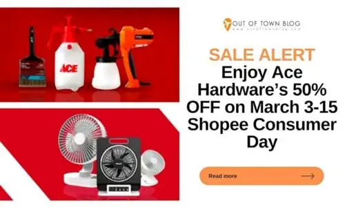 Получите скидку 50 % от Ace Hardware с 3 по 15 марта в День потребителя Shopee.