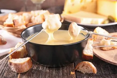 Фото вкусного сырного фондю через Depositphotos