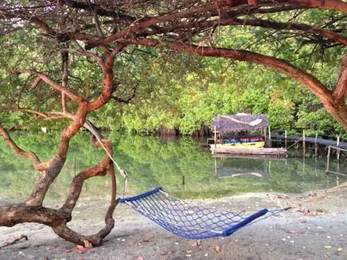 Озеро рядом с зоной глэмпинга