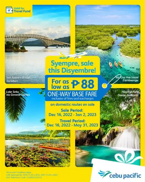 Узнайте больше о Филиппинах с Cebu Pacific всего за 88 филиппинских песо.