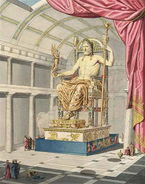 Статуя Зевса в Олимпии через Wikimedia Commons
