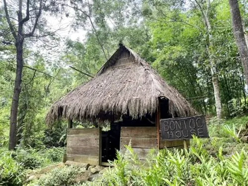 Один из традиционных домов в парке, Bontoc House. Один из традиционных домов в парке, Bontoc House.