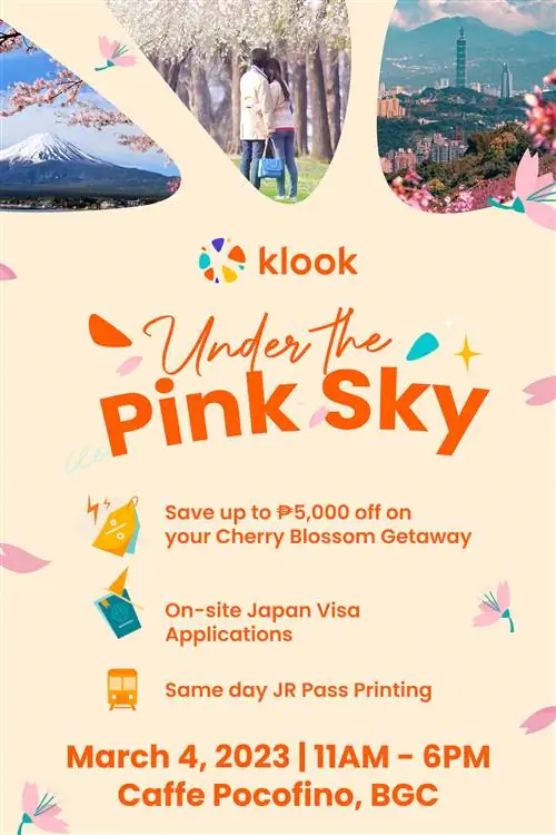 Посетите всплывающее окно Klook и насладитесь красотой сакуры
