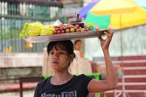 Продавец фруктов в Янгоне