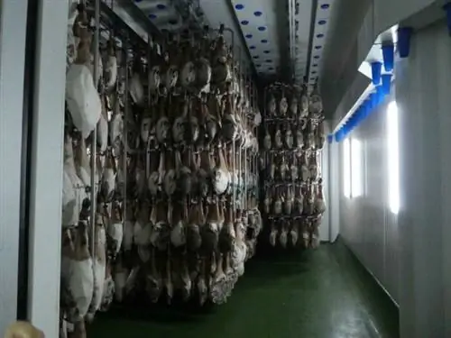 Выдержка хамона может занять до пяти лет.