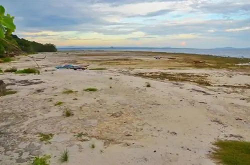 До землетрясения 2013 года он находился под водой.