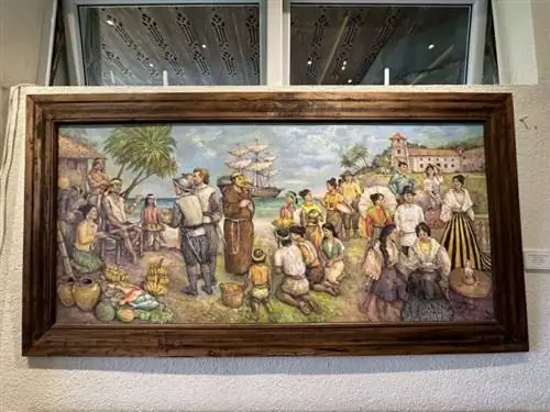 Испанское влияние на Бохоле, картина Нене Лунге, холст, масло, 2010 г.